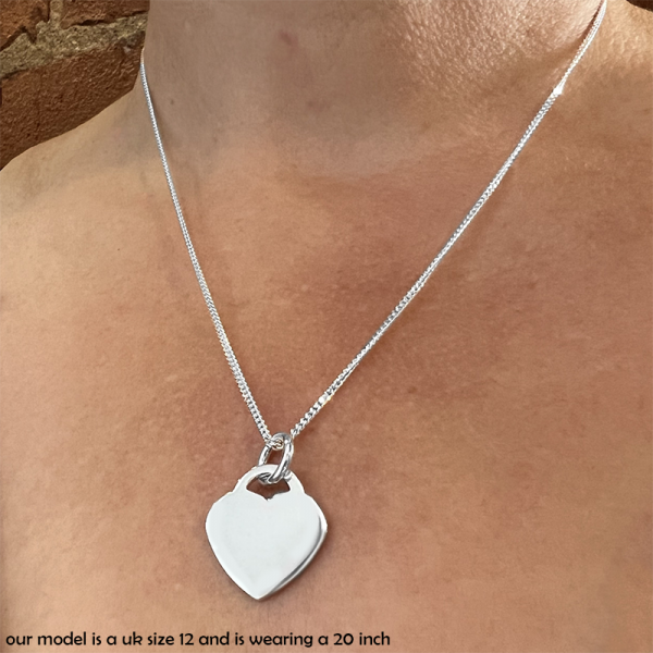 50th Oh-No the Big 50, Heart Shaped Sterling Silver Necklace (can be personalised)
