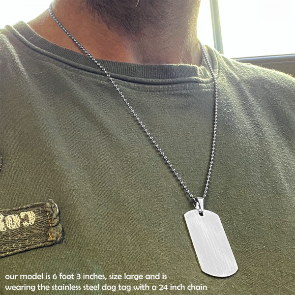 To My Man, Thank You For Loving Me, Dog Tag, Personalised, Stainless Steel
