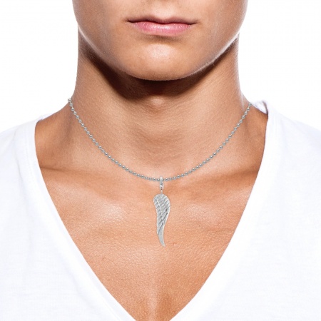 Large Wing Sterling Silver Necklace