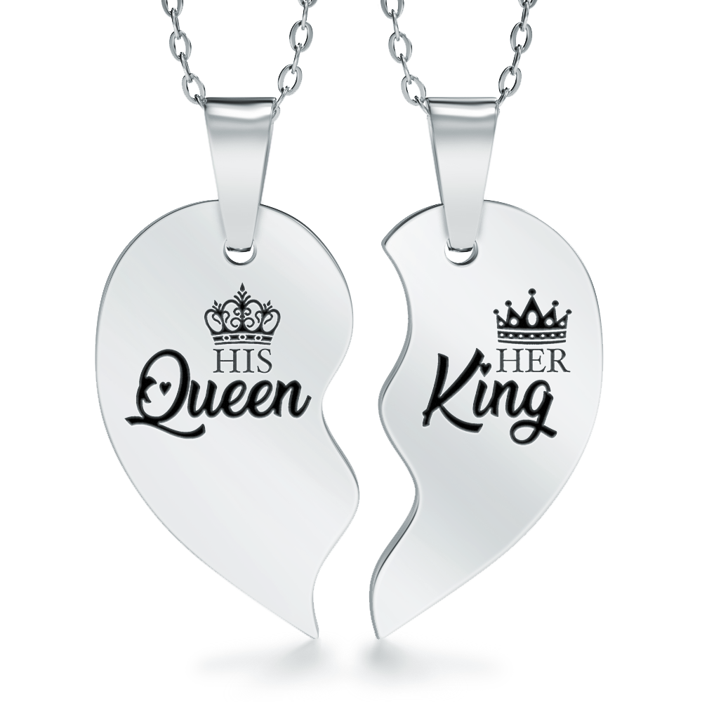 Trending Valentine's Day Special Metal Stainless Steel King Crown And Queen  Crown Name Letter Romantic Love