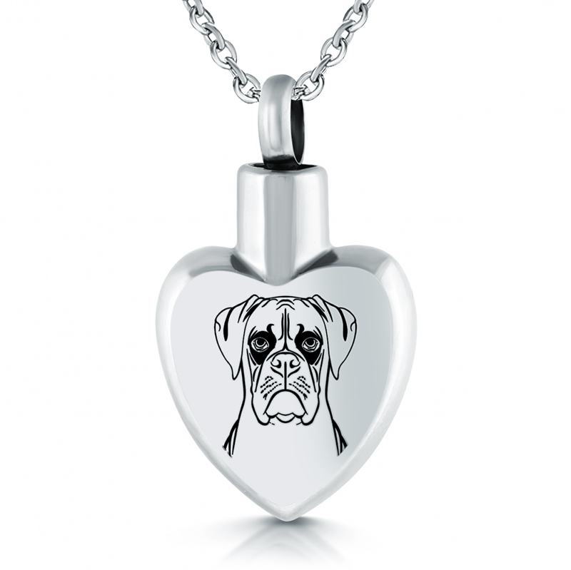 Boxer Ashes Holder Necklace Dog Ashes Holder Jewelry Pet Sympathy Gifts -  Etsy UK