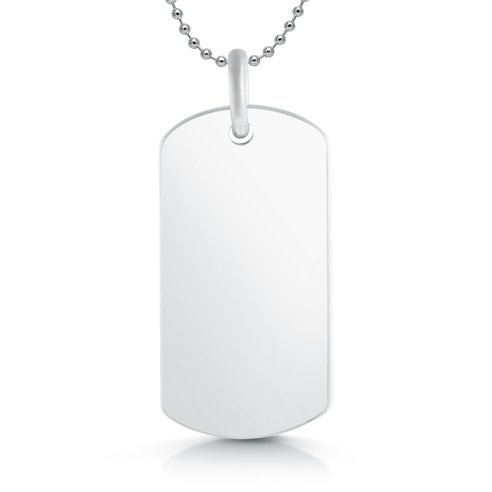 Personalised Dog Tag Necklace, Sterling Silver, Mens & Women, Hallmarked