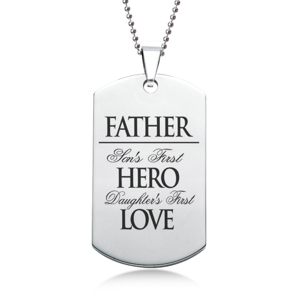 Love Dog Tag - Stainless Steel Personalised