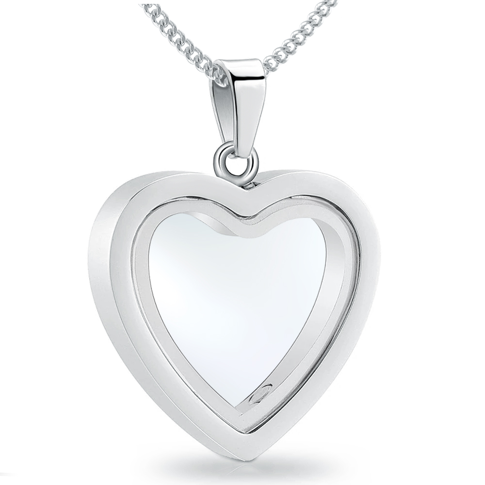 Heart Window Locket, for Lock of Hair or Cremation Ashes
