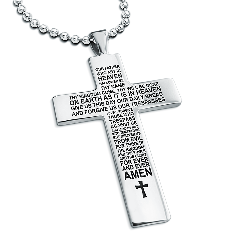 Lords Prayer Cross Necklace 