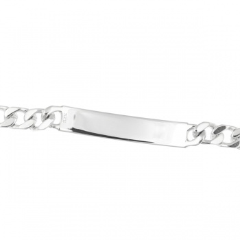 Mens Identity ID Bracelet, 925 Sterling Silver (Personalised / Engraved), 6.5mm wide, 8.5 Inches Curb Chain
