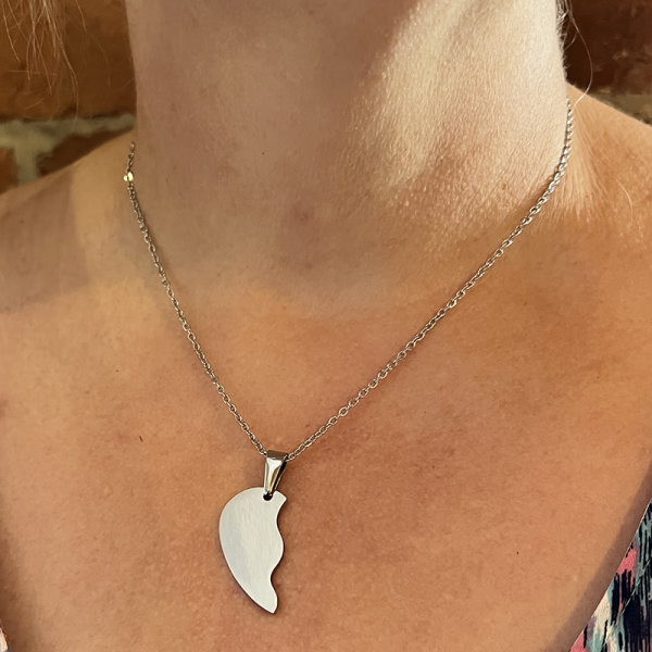 Nanna, Granddaughter, Split Heart Necklace, Personalised, Sharing